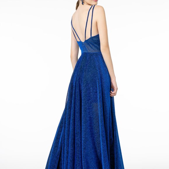 Spaghetti Strap A-Line Long Prom Dress GSGL2997 - Picture 2 of 9